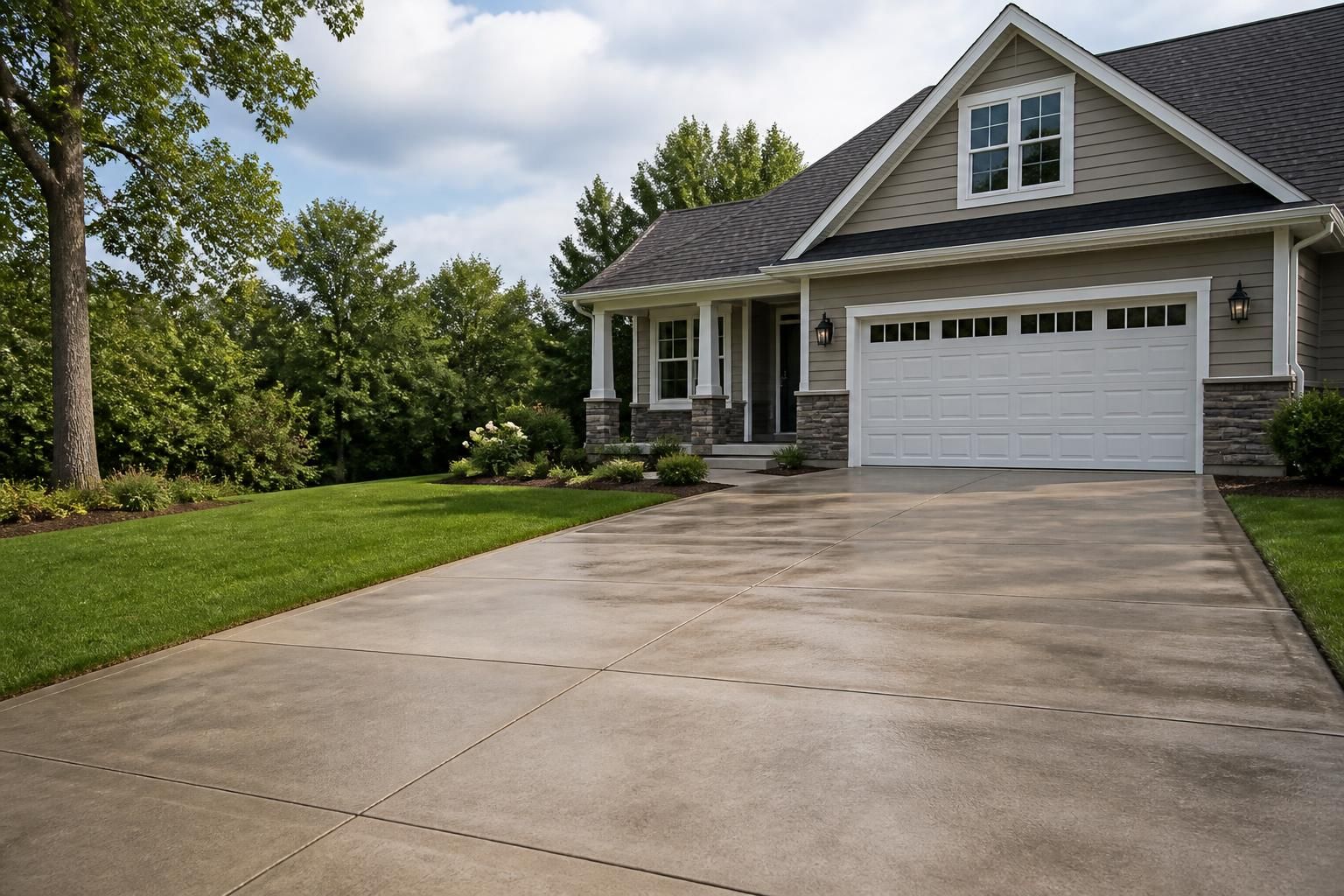 Restored home exterior after emergency storm response.